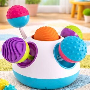 Fat Brain Toys Klickity Sensory Baby Toy, Engaging Multi-Textured Early Developm